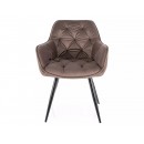 Стул SIGNAL CHERRY Velvet Bluvel 38 капучино/черный